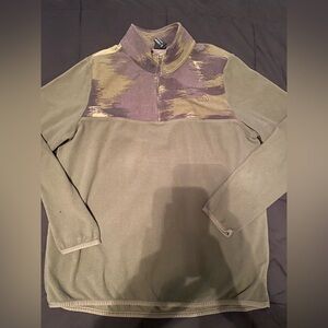 Olive Green Quarter-Zip Pullover